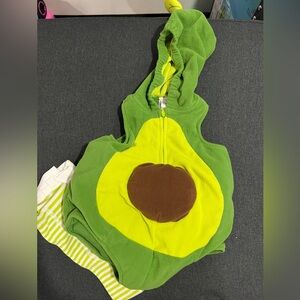 Green Avocado Costume with Brown Pit